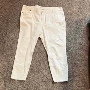 White Denim Jeans Womens Plus Ankle